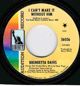 BRENDETTA DAVIS - I CAN'T MAKE IT WITHOUT HIM