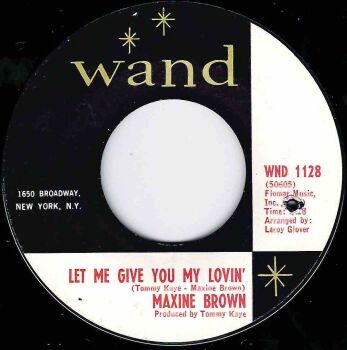 MAXINE BROWN - LET ME GIVE YOU MY LOVIN'