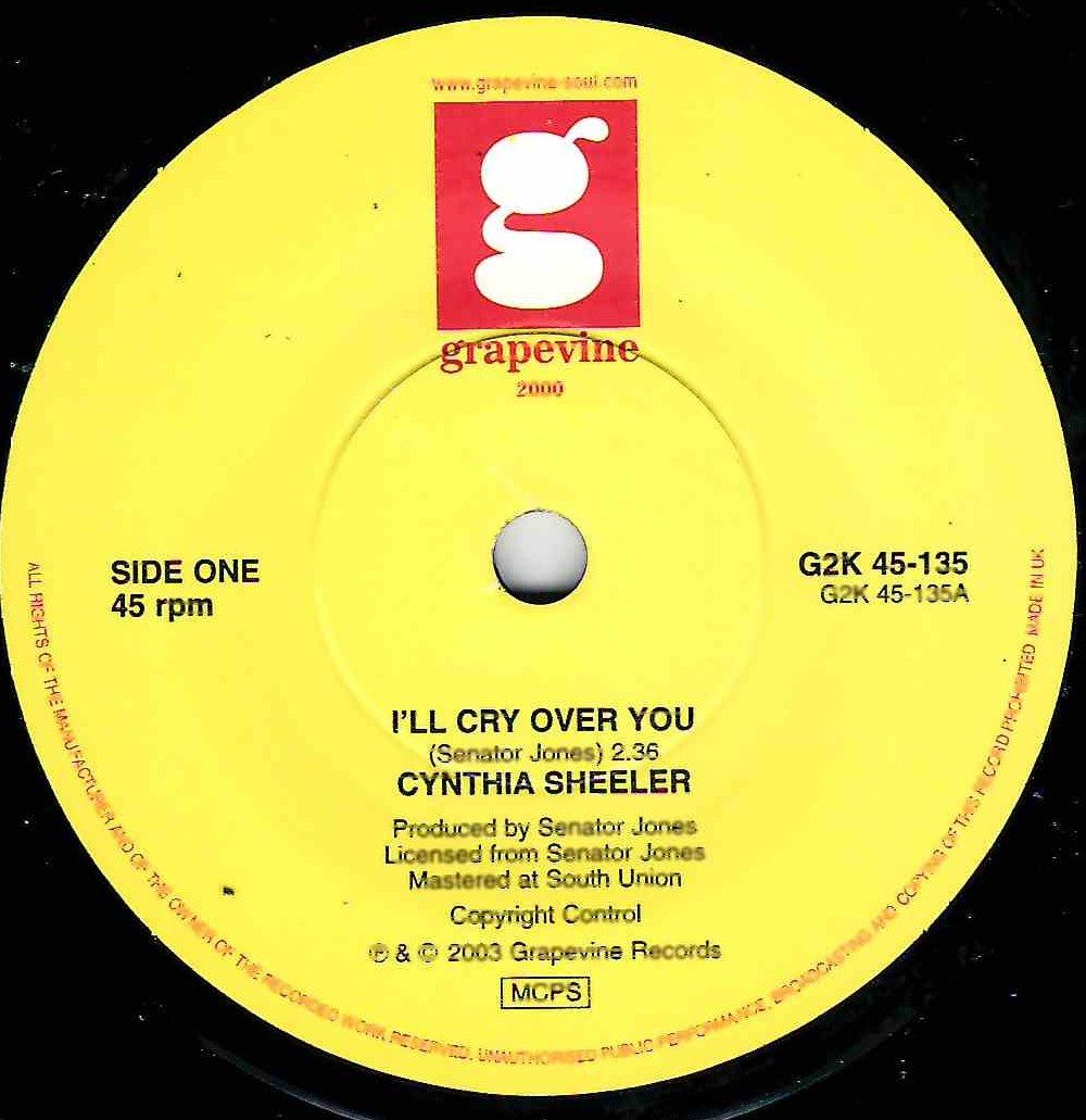 CYNTHIA SHEELER - I'LL CRY OVER YOU