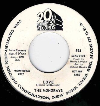 MONORAYS - LOVE / YOU'RE NO GOOD