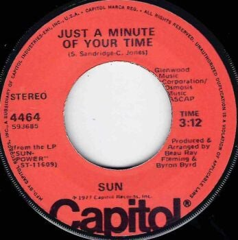 SUN - JUST A MINUTE OF YOUR TIME