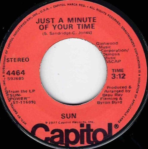 SUN - JUST A MINUTE OF YOUR TIME