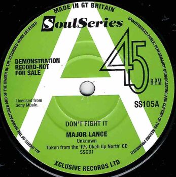MAJOR LANCE - DON'T FIGHT IT / NOTHING CAN STOP ME