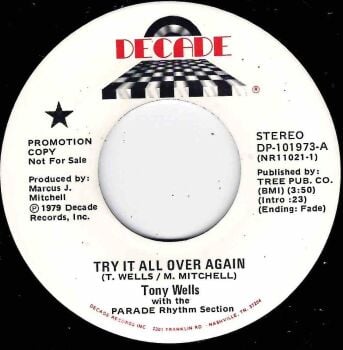 TONY WELLS - TRY IT ALL OVER AGAIN / GET WELL SOON