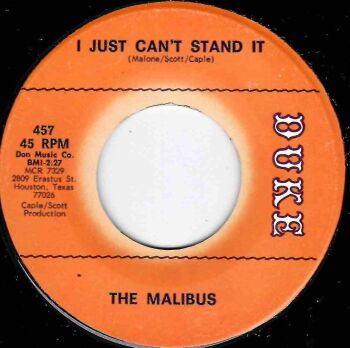 MALIBUS - I JUST CAN'T STAND IT