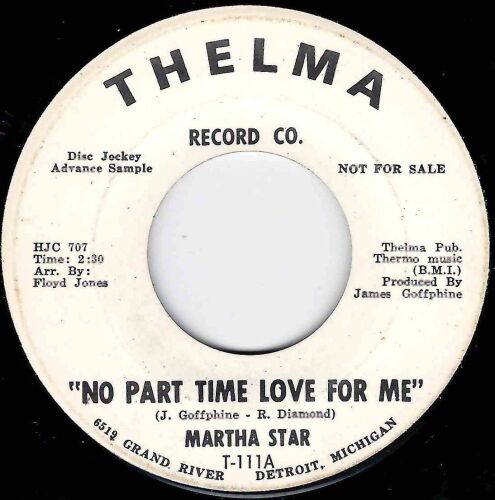 MARTHA STAR - NO PART TIME LOVE FOR ME