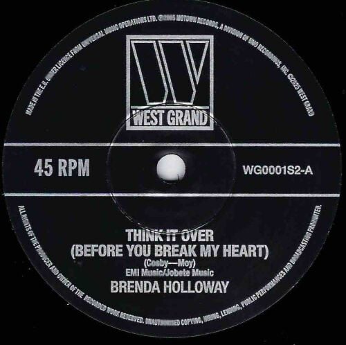 BRENDA HOLLOWAY / EARL VAN DYKE & THE SOUL BROTHERS - THINK IT OVER (BEFORE