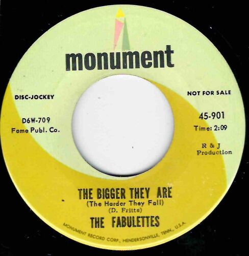 FABULETTES - THE BIGGER THEY ARE - MONUMENT