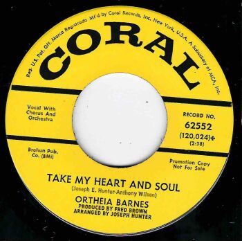 ORTHEIA BARNES - TAKE MY HEART AND SOUL