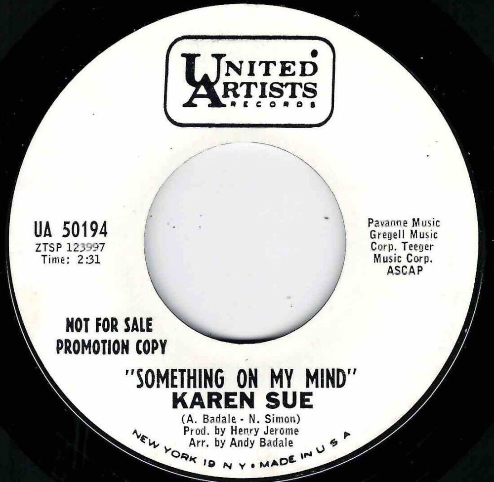 KAREN SUE SOMETHING ON MY MIND