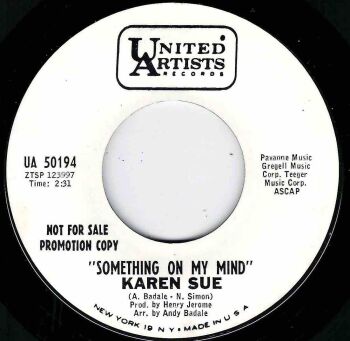 KAREN SUE SOMETHING ON MY MIND