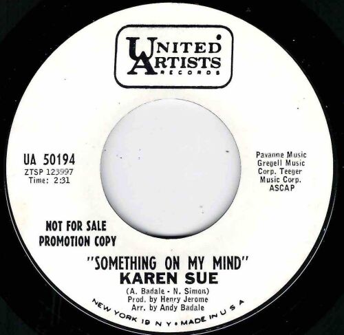 KAREN SUE SOMETHING ON MY MIND