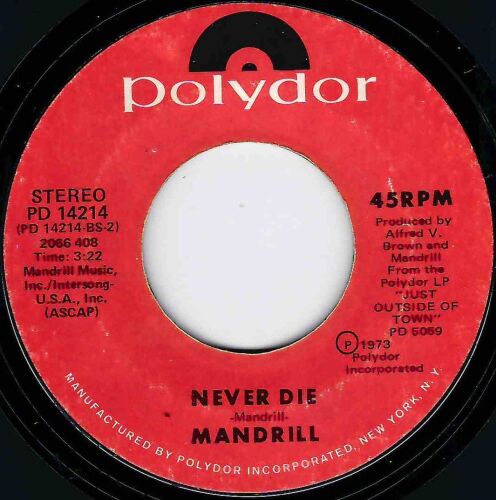MANDRILL - NEVER DIE