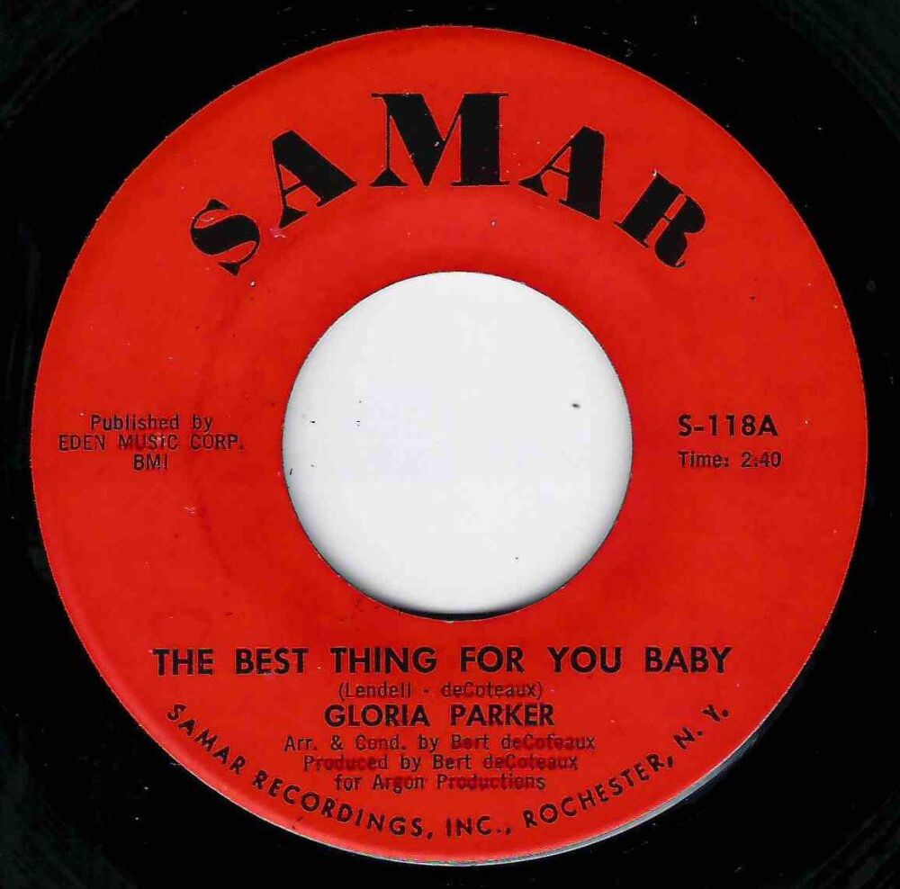 GLORIA PARKER - BEST THING FOR YOU BABY