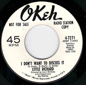 LITTLE RICHARD - I DON'T WANT TO DISCUSS IT