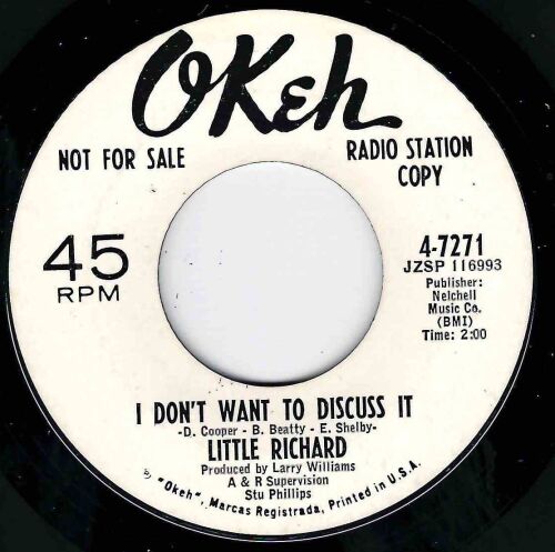 LITTLE RICHARD - I DON'T WANT TO DISCUSS IT