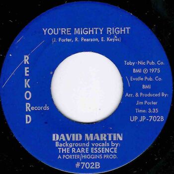 DAVID MARTIN / RARE ESSENCE - YOU'RE MIGHTY RIGHT