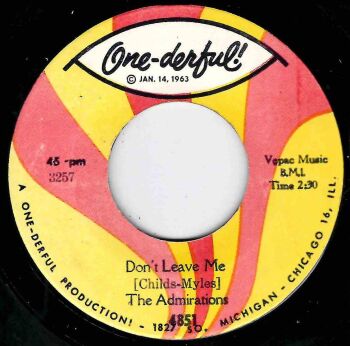 ADMIRATIONS - DON'T LEAVE ME
