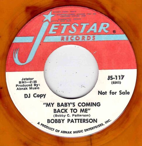 BOBBY PATTERSON - MY BABY'S COMING BACK TO ME