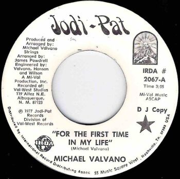 MICHAEL VALVANO - FOR THE FIRST TIME IN MY LIFE