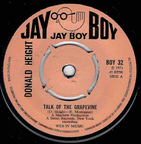 DONALD HEIGHT - TALK OF THE GRAPEVINE