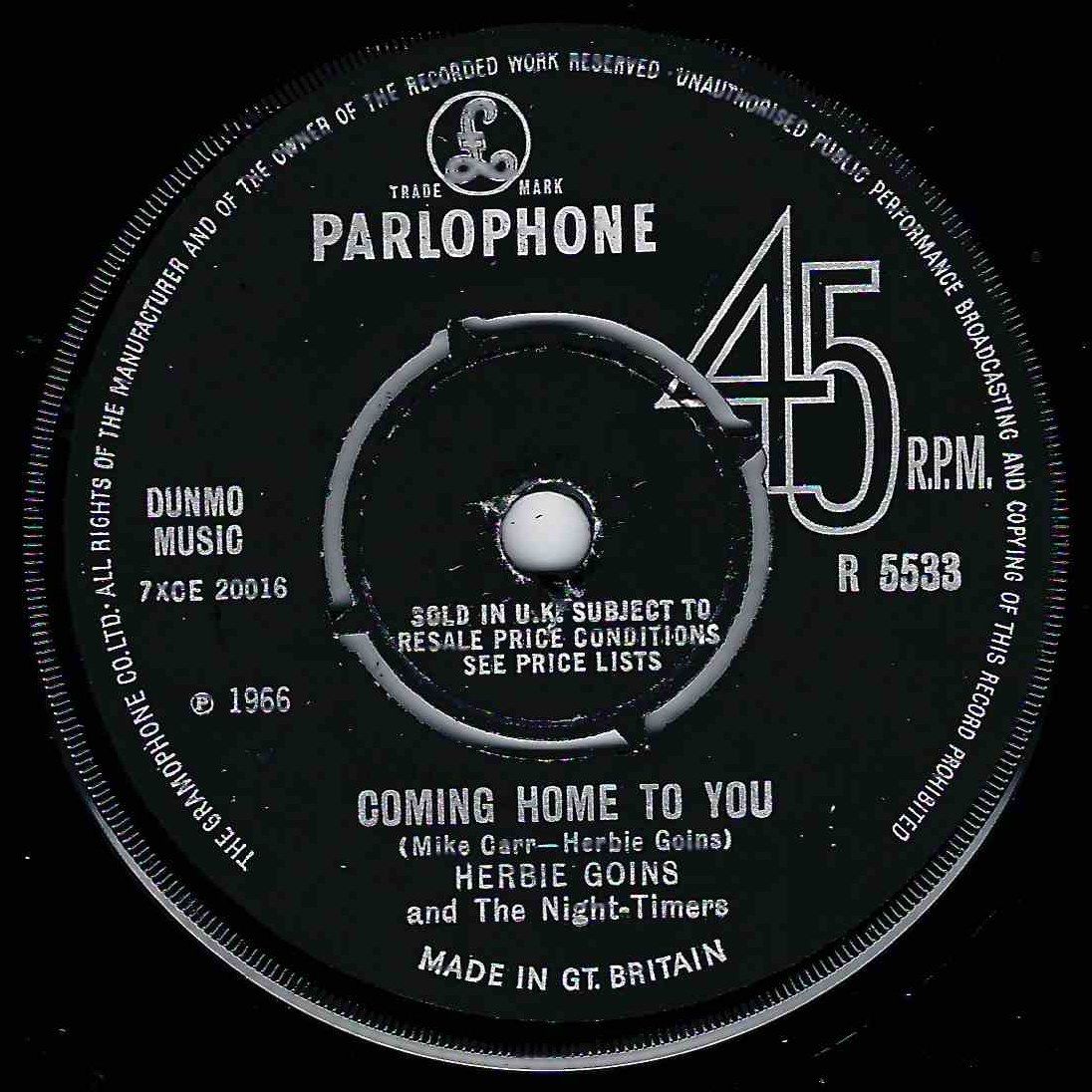 HERBIE GOINS - COMING HOME TO YOU