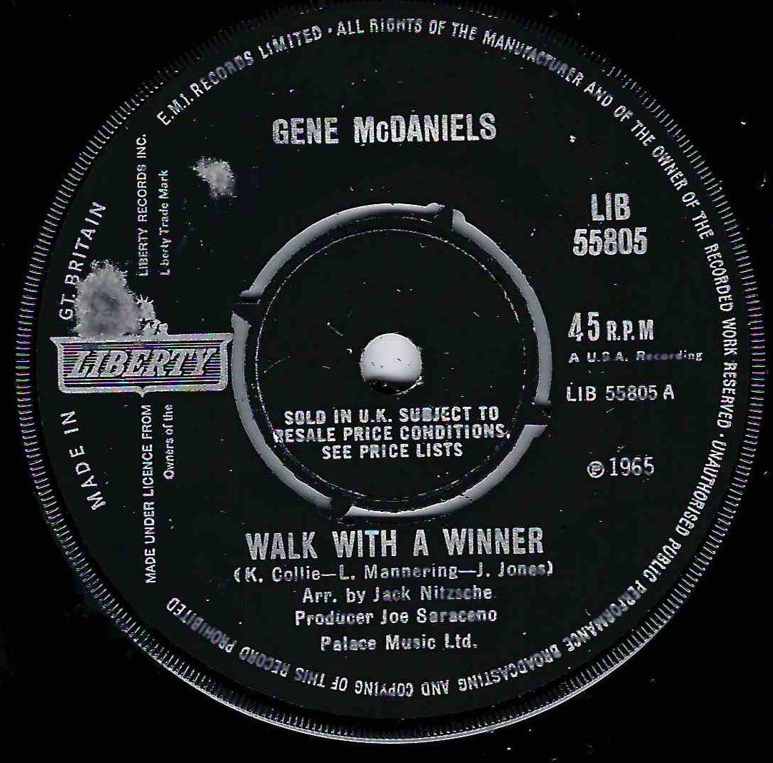 GENE McDANIELS - WALK WITH A WINNER
