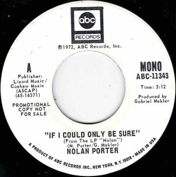 NOLAN PORTER - IF I COULD ONLY BE SURE