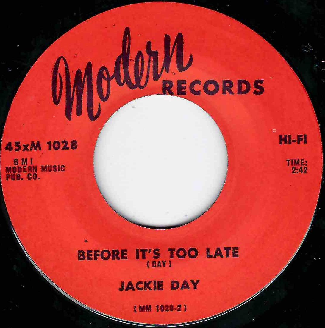 JACKIE DAY - BEFORE IT'S TOO LATE