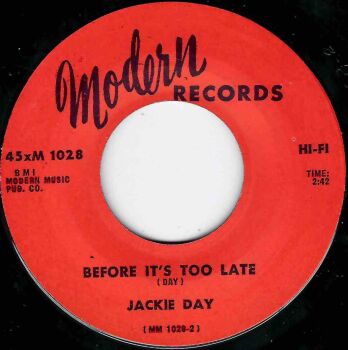 JACKIE DAY - BEFORE IT'S TOO LATE