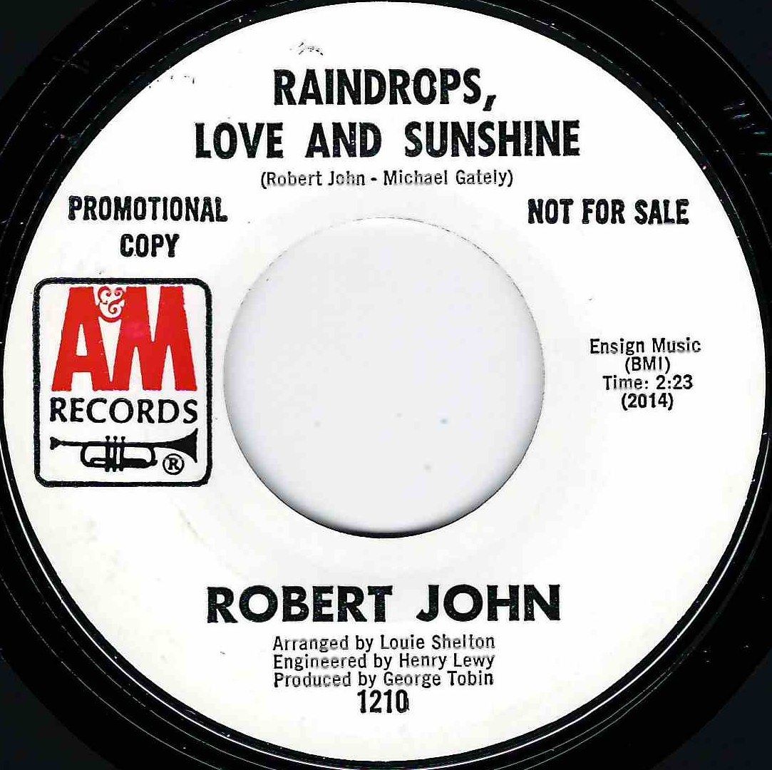 ROBERT JOHN - RAINDROPS, LOVE AND SUNSHINE