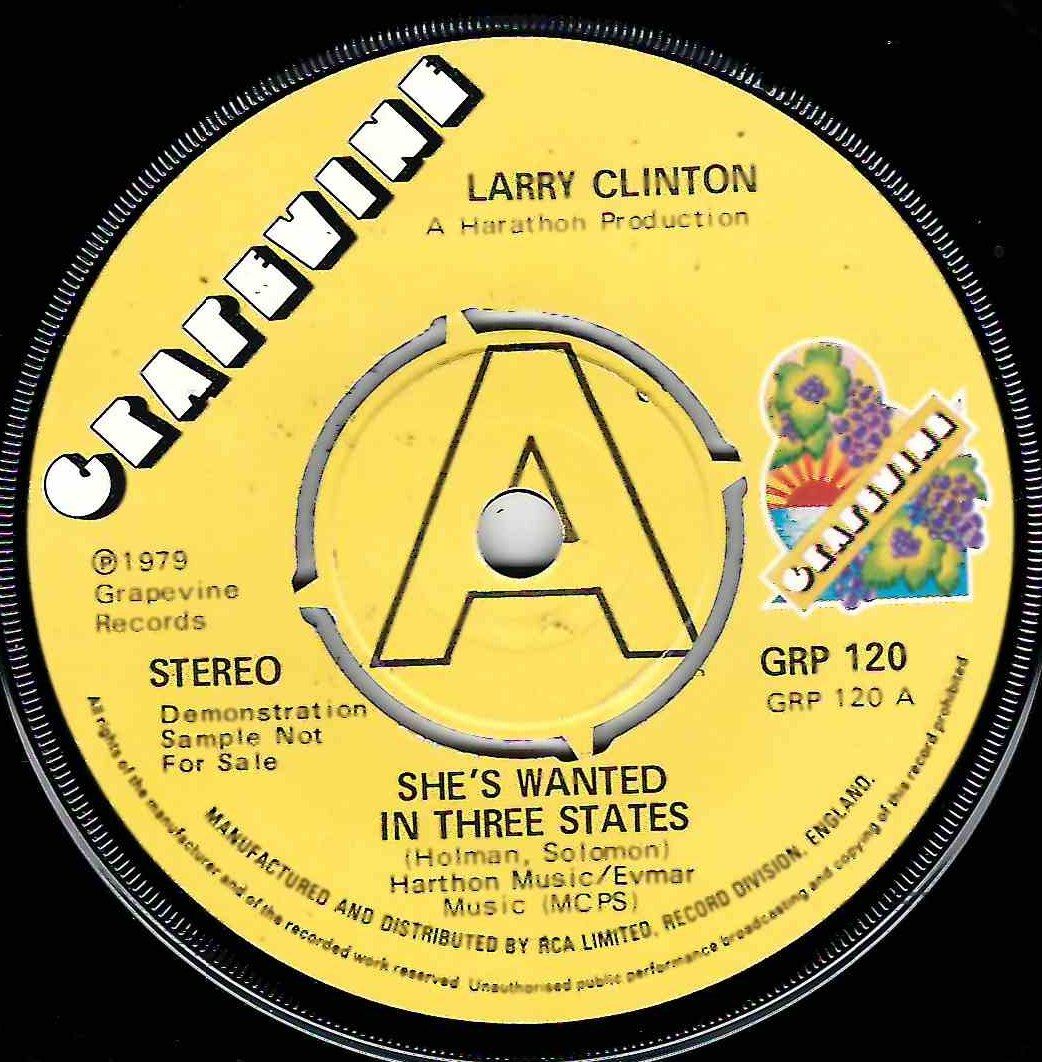 LARRY CLINTON - SHE'S WANTED IN THREE STATES