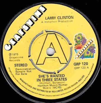 LARRY CLINTON - SHE'S WANTED IN THREE STATES