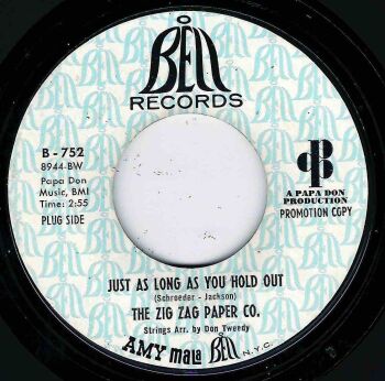 ZIG ZAG PAPER CO. - JUST AS LONG AS YOU HOLD OUT