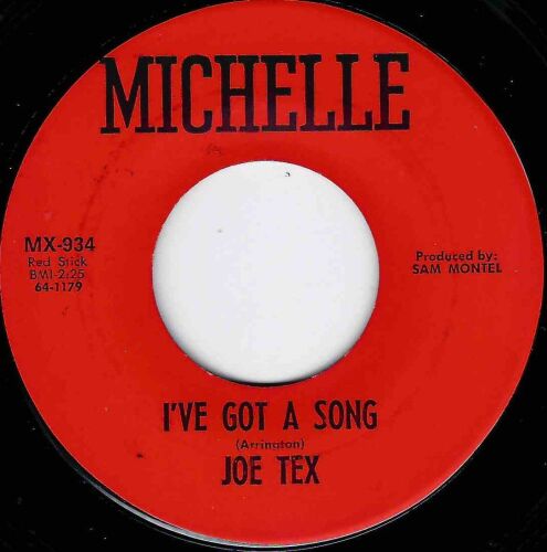 JOE TEX - I'VE GOT A SONG