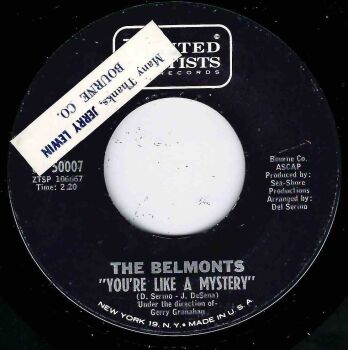 BELMONTS - YOU'RE LIKE A MYSTERY