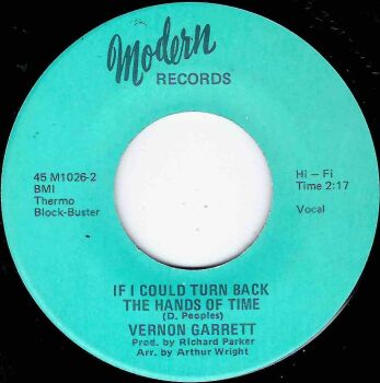 VERNON GARRETT - IF I COULD TURN BACK THE HANDS OF TIME