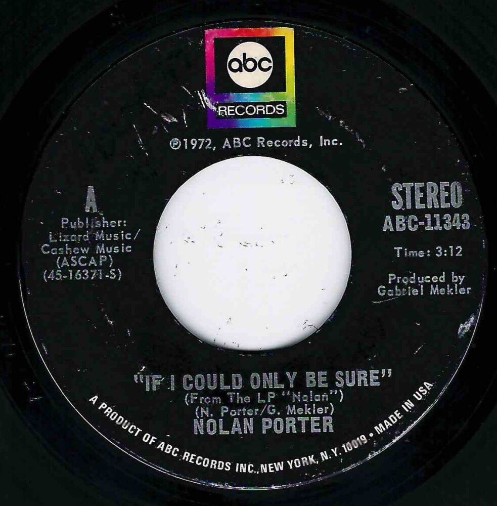 NOLAN PORTER - IF I COULD ONLY BE SURE