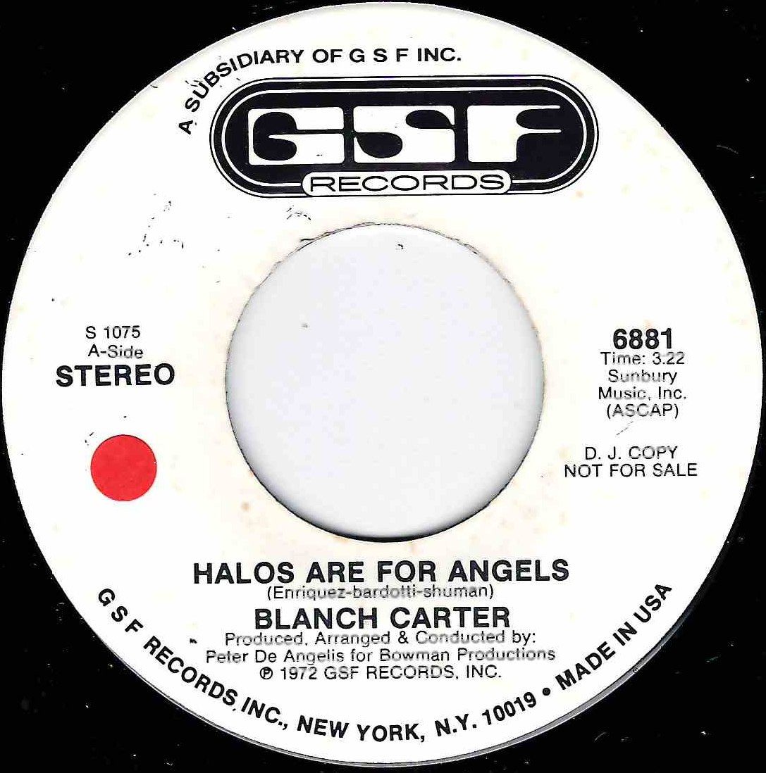 BLANCH CARTER - HALOS ARE FOR ANGELS