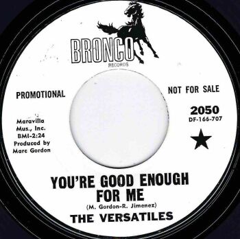 VERSATILES - YOU'RE GOOD ENOUGH FOR ME