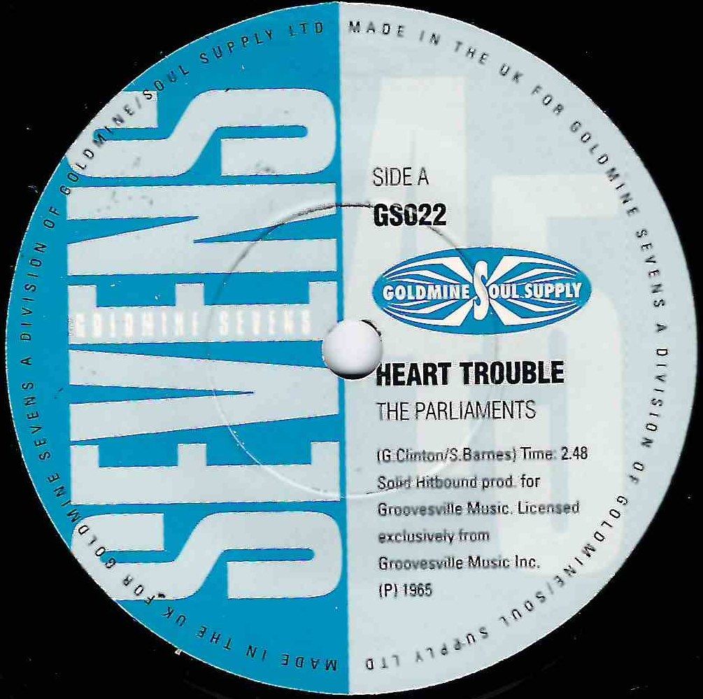 PARLIAMENTS - HEART TROUBLE / BOB & FRED - I'LL BE ON MY WAY