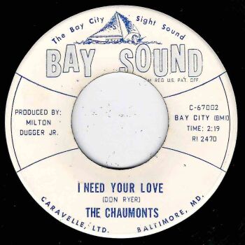 CHAUMONTS - I NEED YOUR LOVE / LOVE IS THE THING