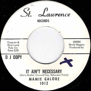MAMIE GALORE - IT AIN'T NECESSARY