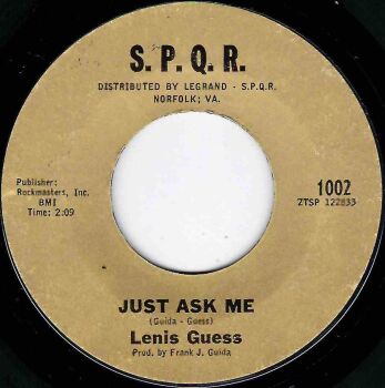 LENIS GUESS - JUST ASK ME / WORKIN' FOR MY BABY