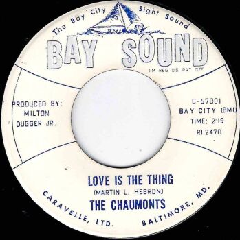 CHAUMONTS -  I NEED YOUR LOVE / LOVE IS THE THING