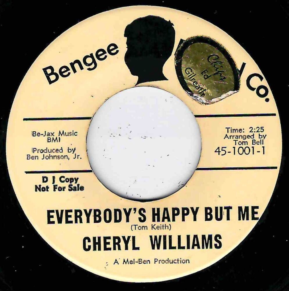 CHERYL WILLIAMS - EVERYBODY'S HAPPY BUT ME