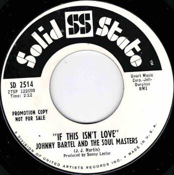 JOHNNY BARTEL AND THE SOUL MASTERS - IF THIS ISN'T LOVE