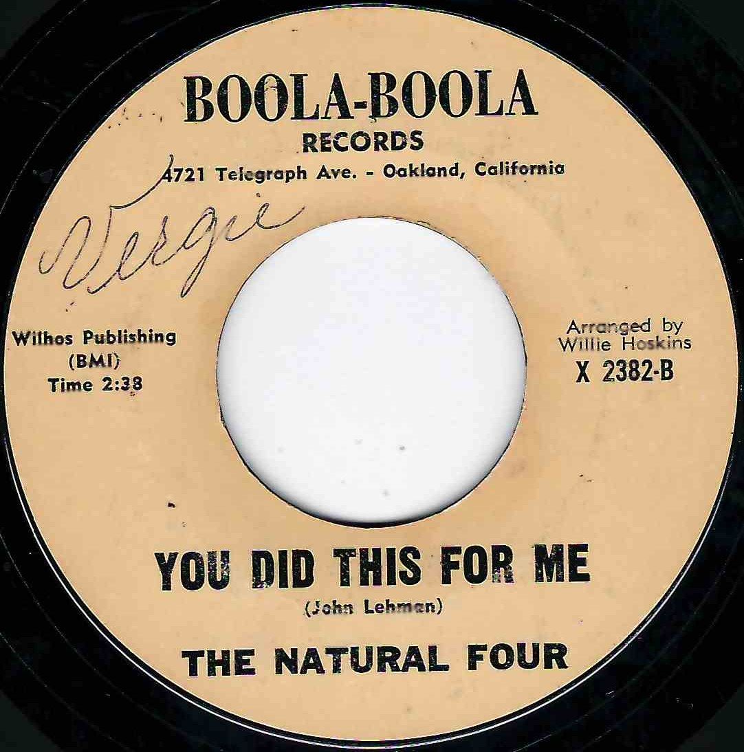 NATURAL FOUR - YOU DID THIS TO ME