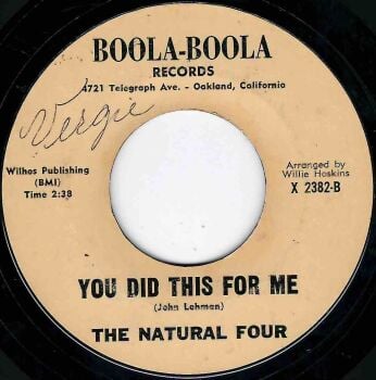 NATURAL FOUR - YOU DID THIS TO ME