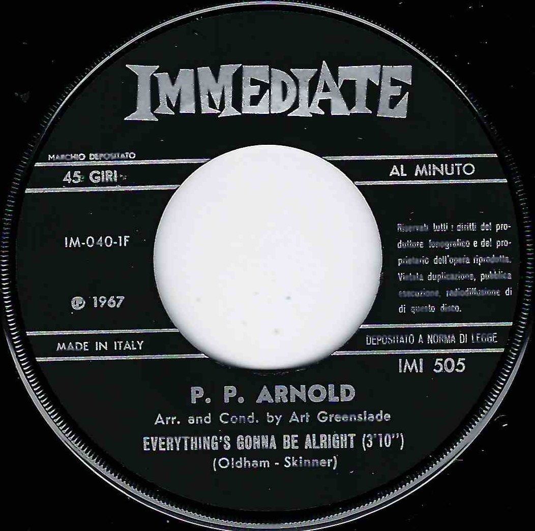 P.P. ARNOLD - EVERYTHING'S GONNA BE ALRIGHT / THE FIRST CUT IS THE DEEPEST